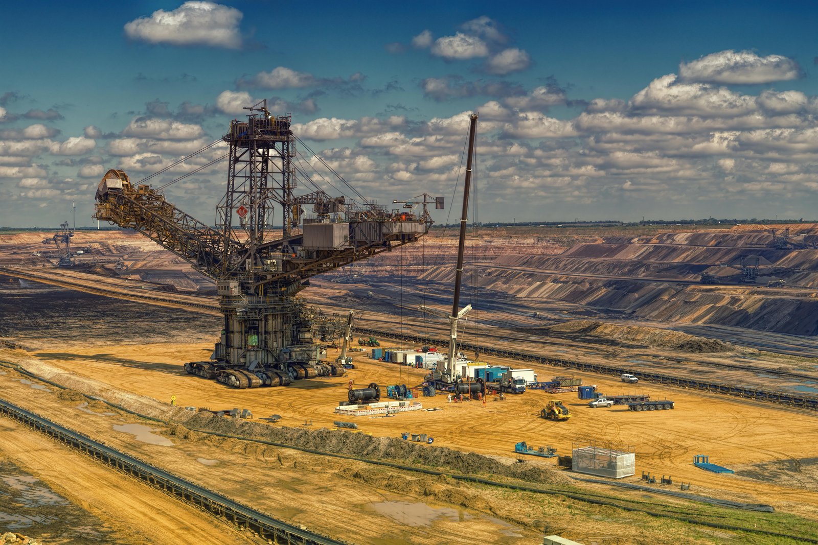 Open pit mining site